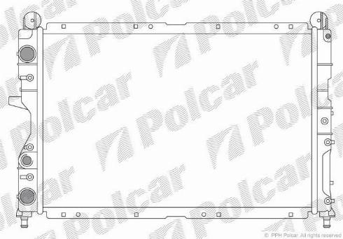 Polcar 1405084X - Радиатор, охлаждение двигателя autospares.lv