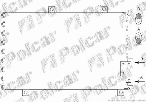 Polcar 1405K82X - Конденсатор кондиционера autospares.lv