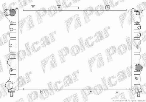 Polcar 140808A4 - Радиатор, охлаждение двигателя autospares.lv
