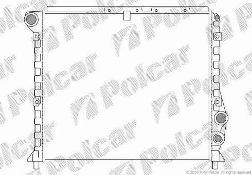 Polcar 1403081X - Радиатор, охлаждение двигателя autospares.lv