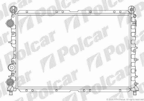 Polcar 140208-4 - Радиатор, охлаждение двигателя autospares.lv