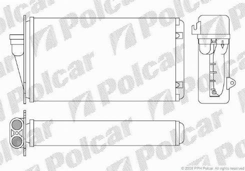 Polcar 1402N81X - Теплообменник, отопление салона autospares.lv