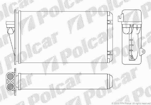 Polcar 1402N8-1 - Теплообменник, отопление салона autospares.lv