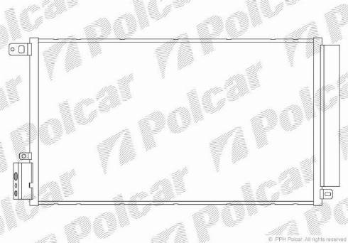 Polcar 1425K81X - Конденсатор кондиционера autospares.lv