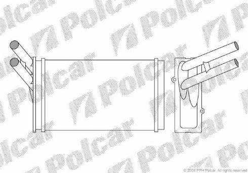 Polcar 1307N8-1 - Теплообменник, отопление салона autospares.lv