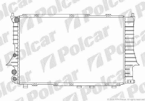 Polcar 131608-1 - Радиатор, охлаждение двигателя autospares.lv