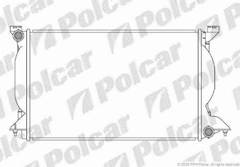 Polcar 133408-6 - Радиатор, охлаждение двигателя autospares.lv