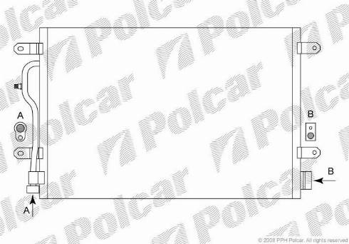 Polcar 1334K81X - Конденсатор кондиционера autospares.lv