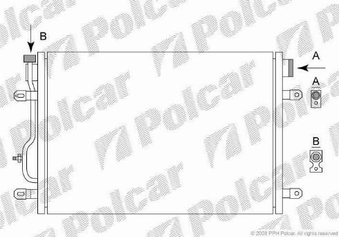 Polcar 1334K8C2S - Конденсатор кондиционера autospares.lv