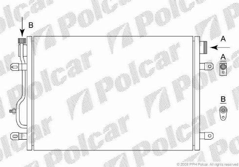 Polcar 1334K8C1 - Конденсатор кондиционера autospares.lv