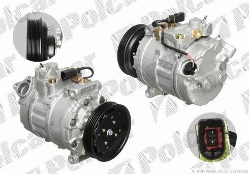 Polcar 1334KS-4 - Компрессор кондиционера autospares.lv