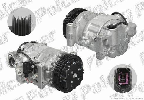 Polcar 1334KS-5 - Компрессор кондиционера autospares.lv