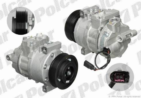 Polcar 1334KS-1 - Компрессор кондиционера autospares.lv