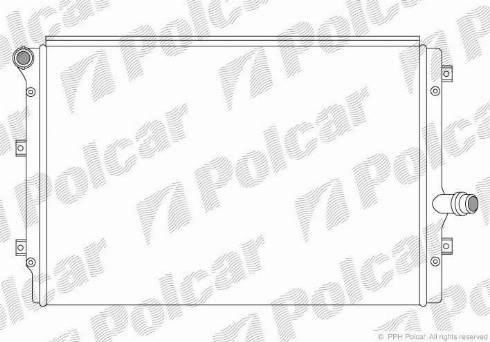 Polcar 1331084X - Радиатор, охлаждение двигателя autospares.lv