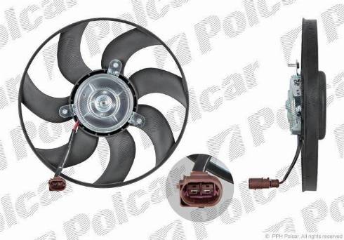 Polcar 133123U3-1 - Электродвигатель, вентилятор радиатора autospares.lv