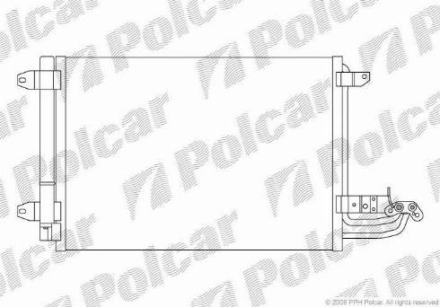 Polcar 1331K81X - Конденсатор кондиционера autospares.lv