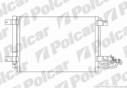 Polcar 1331K8C1 - Конденсатор кондиционера autospares.lv