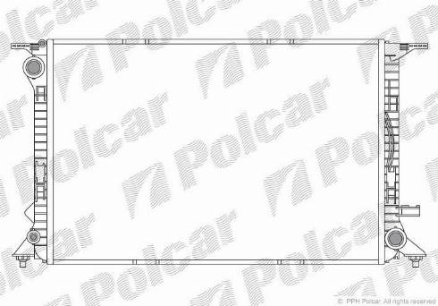 Polcar 1337081X - Радиатор, охлаждение двигателя autospares.lv