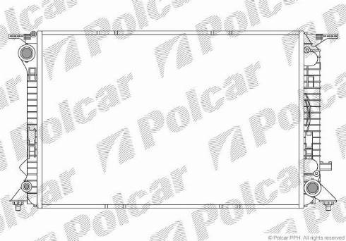 Polcar 133708-1 - Радиатор, охлаждение двигателя autospares.lv