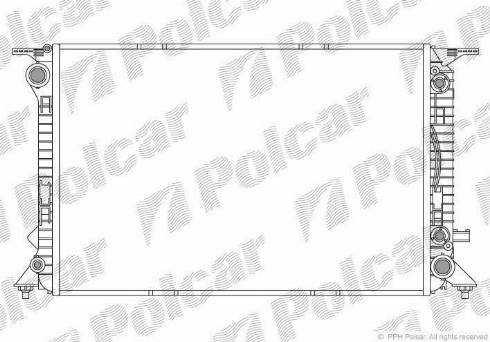 Polcar 1337082X - Радиатор, охлаждение двигателя autospares.lv