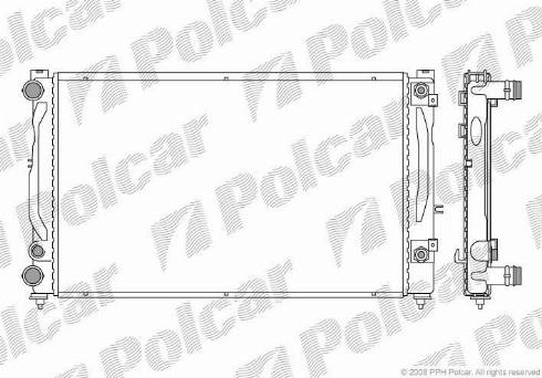 Polcar 132408-4 - Радиатор, охлаждение двигателя autospares.lv