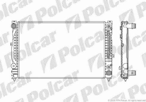 Polcar 1324086X - Радиатор, охлаждение двигателя autospares.lv