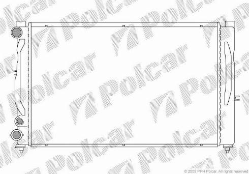 Polcar 132408-1 - Радиатор, охлаждение двигателя autospares.lv