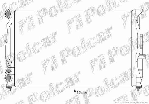 Polcar 1324082X - Радиатор, охлаждение двигателя autospares.lv