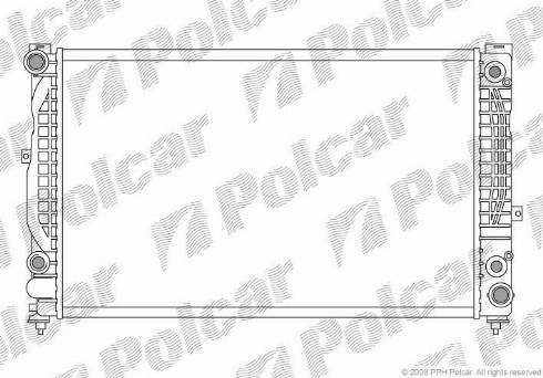 Polcar 132408A6 - Радиатор, охлаждение двигателя autospares.lv