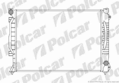 Polcar 1327081X - Радиатор, охлаждение двигателя autospares.lv