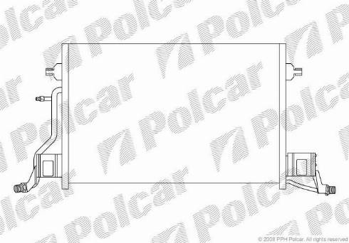 Polcar 1327K8C2 - Конденсатор кондиционера autospares.lv