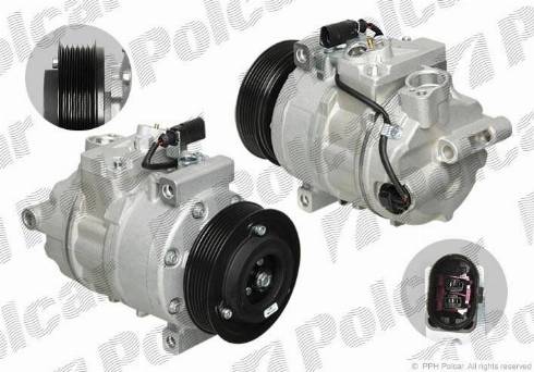 Polcar 1370KS-1 - Компрессор кондиционера autospares.lv