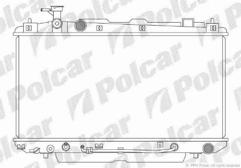 Polcar 814608-6 - Радиатор, охлаждение двигателя autospares.lv