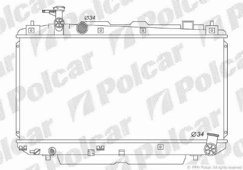 Polcar 8146083K - Радиатор, охлаждение двигателя autospares.lv