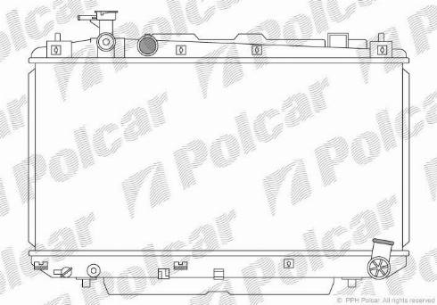 Polcar 814608A3 - Радиатор, охлаждение двигателя autospares.lv