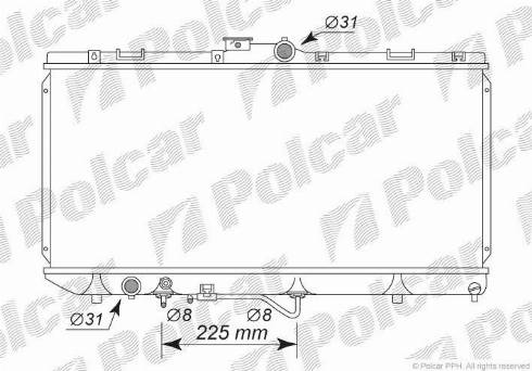 Polcar 814008-2 - Радиатор, охлаждение двигателя autospares.lv