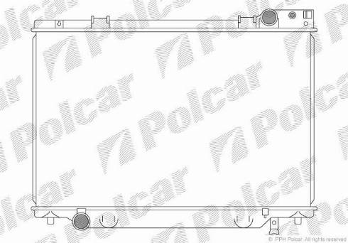 Polcar 815008-1 - Радиатор, охлаждение двигателя autospares.lv