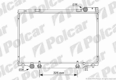 Polcar 815008-2 - Радиатор, охлаждение двигателя autospares.lv