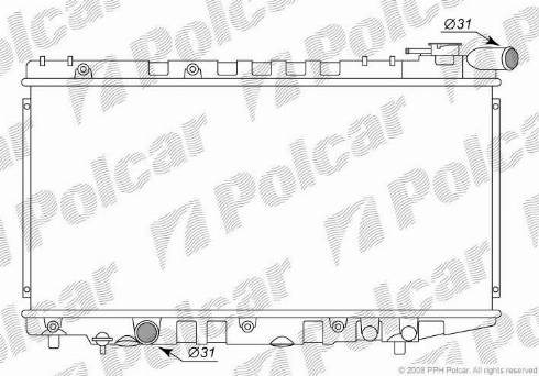 Polcar 8109085K - Радиатор, охлаждение двигателя autospares.lv