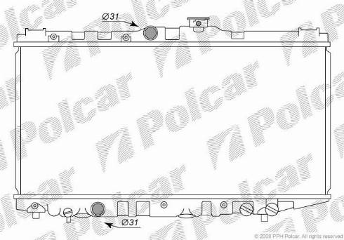 Polcar 810908-2 - Радиатор, охлаждение двигателя autospares.lv