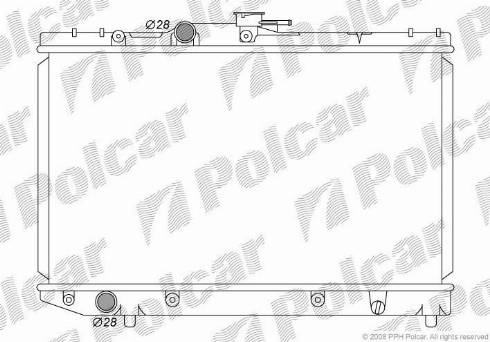 Polcar 810108-4 - Радиатор, охлаждение двигателя autospares.lv