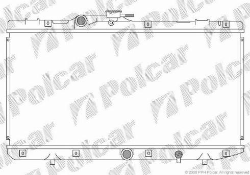 Polcar 8101081K - Радиатор, охлаждение двигателя autospares.lv