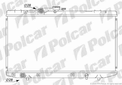 Polcar 810108-3 - Радиатор, охлаждение двигателя autospares.lv