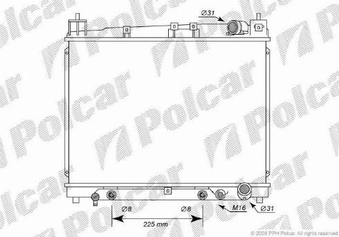 Polcar 8103084K - Радиатор, охлаждение двигателя autospares.lv