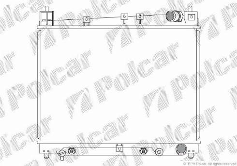 Polcar 810308-4 - Радиатор, охлаждение двигателя autospares.lv