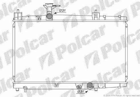 Polcar 8103085K - Радиатор, охлаждение двигателя autospares.lv