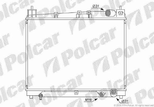 Polcar 8103083K - Радиатор, охлаждение двигателя autospares.lv