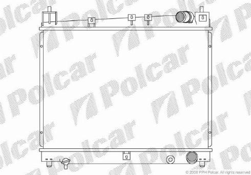 Polcar 810308-3 - Радиатор, охлаждение двигателя autospares.lv