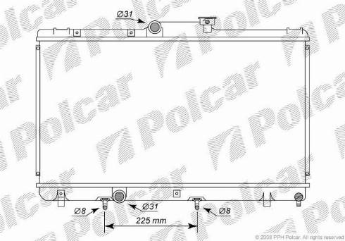 Polcar 811008-2 - Радиатор, охлаждение двигателя autospares.lv