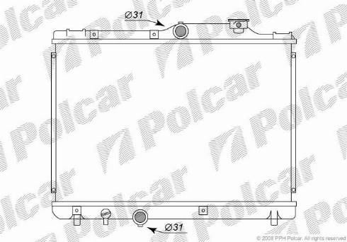 Polcar 8111082K - Радиатор, охлаждение двигателя autospares.lv